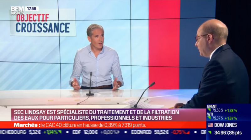 Interview BFM Business SEC Lindsay traitement de l'eau Normandie